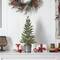2ft. Pre-Lit Pine Artificial Christmas Tree in Rustic Metal Planter, Warm White Lights